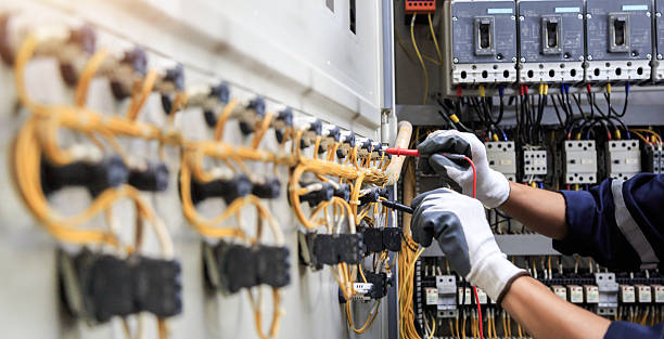 Professional Electrician technician working in Lincoln Center, KS